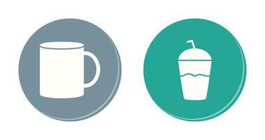 Coffee mug and Frappe Icon vector