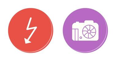 flash and camera Icon vector