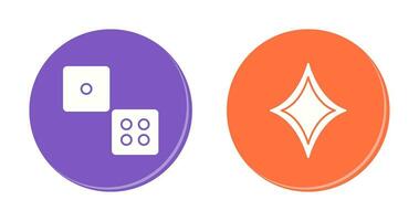 dice and diamond and  Icon vector