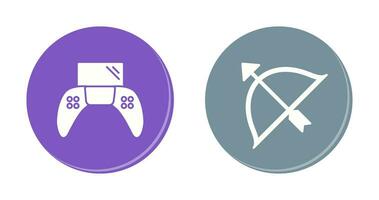 Play Station and Archery Icon vector