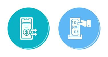 Deposit and Transfer Icon vector