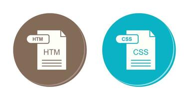 HTM and CSS Icon vector