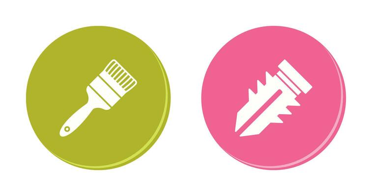 Paint Brush and Dyupel Icon