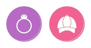 Ring and P Cap Icon vector