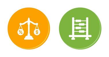 Scale and Abacus Icon vector