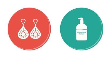 Earring and Lotion Icon vector