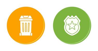 Gargage and Shield Icon vector