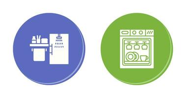 Shower and Dishwasher Icon vector