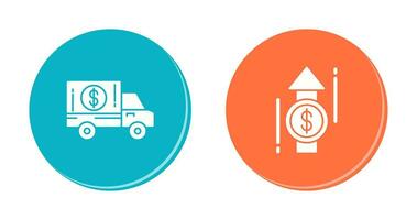 Delivery Truck and Profit Icon vector