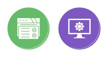Web Browser and Monitor Screen Icon vector