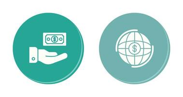 Money and Globe Icon vector