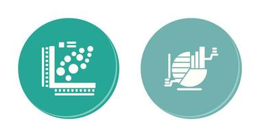 Plot and Pie Chart Icon vector