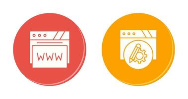 Setting and Web Browser Icon vector