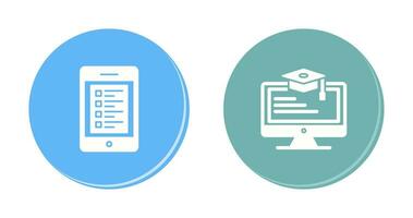 Online Test and Online Learning Icon vector