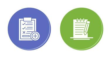 Medical Examination List and Check Up List Icon vector