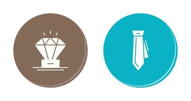 Diamond and Tie Icon vector