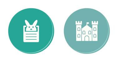 Bunny and Castle Icon vector