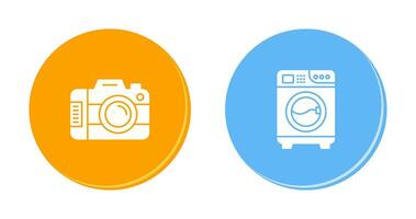 Digital Camera and Washing  Icon vector