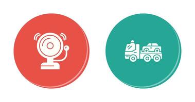 Fire Alarm and Tow Truck Icon vector