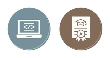 Coding and Report Card Icon vector