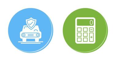 Car and Calculator Icon vector