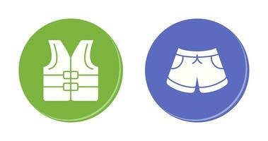 Life jacket and Swim Suit Icon vector