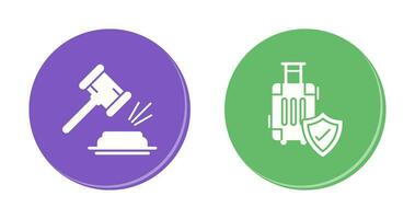 Gavel and Travel  Icon vector