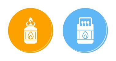 Camping Gas and Matches Icon vector