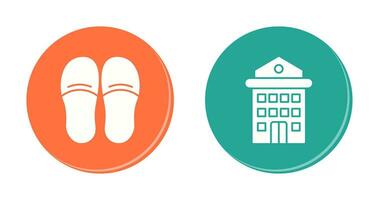 Slippers and Hotel Icon vector