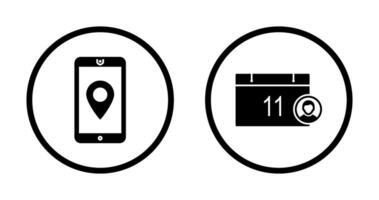 gps service and event management Icon vector