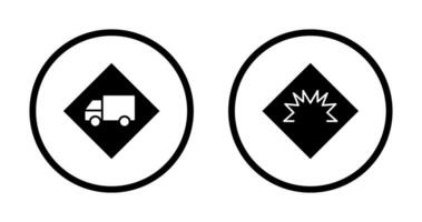 dangerous vehicle and danger of welding  Icon vector