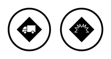 dangerous vehicle and danger of welding  Icon vector