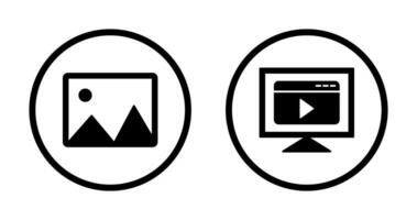 albums and video streaming Icon vector