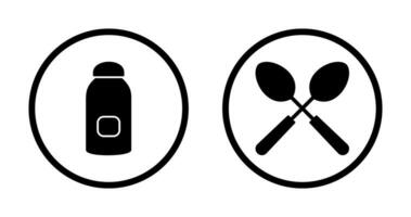 syrup and spoon Icon vector