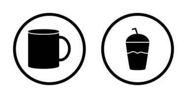 Coffee mug and Frappe Icon vector