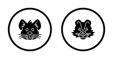 Mouse and Skunk Icon vector