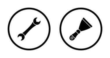 Spanner and Spatula Icon vector