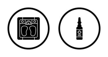 Weighing Scale and Nasal Icon vector