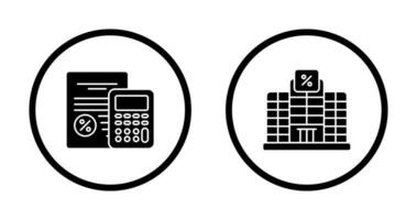 impuesto y edificio icono vector