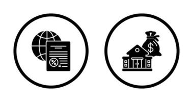 Global and Mortgage Icon vector