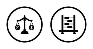 Scale and Abacus Icon vector