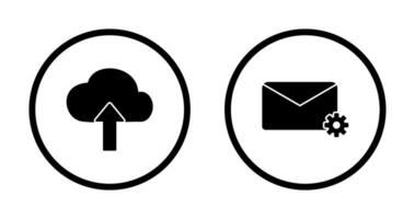 Upload to Cloud and Message Settings Icon vector