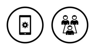 Network Settings and Connected Users Icon vector