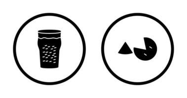 Pint of Beer and Pie Icon vector