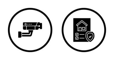 Cctv and Protection Icon vector