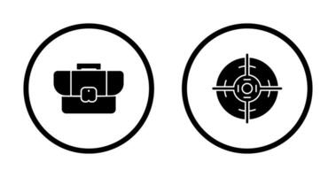 Briefcase and Target Icon vector