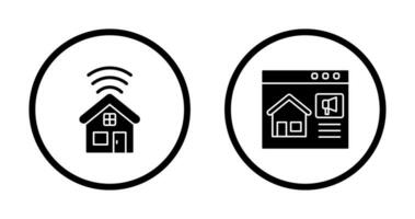 Smart house and Marketing Icon vector