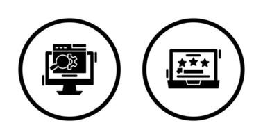 Search Engine and Rating Icon vector