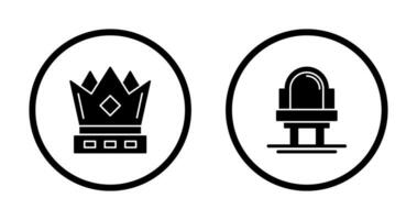 Crown and Mirror Icon vector