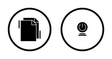 Copy and Power Icon vector